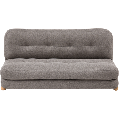 BELIANI Sofá Cama De 2 Plazas Tapizado De Lino Sintético Patas De Madera Acolchado Salón Dormitorio Habitación De Invitados Gris Oscuro Esbjerg BELIANI Sofá Cama De 2 Plazas Tapizado De Lino Sintético Patas De Madera Acolchado Salón Dormitorio Habitación De Invitados Gris Oscuro Esbjerg