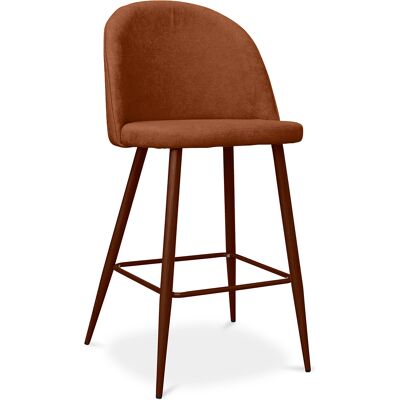 PRIVATEFLOOR Taburete Tapizado En Tela - Diseño Escandinavo - 66cm- Evelyne PRIVATEFLOOR Taburete Tapizado En Tela - Diseño Escandinavo - 66cm- Evelyne