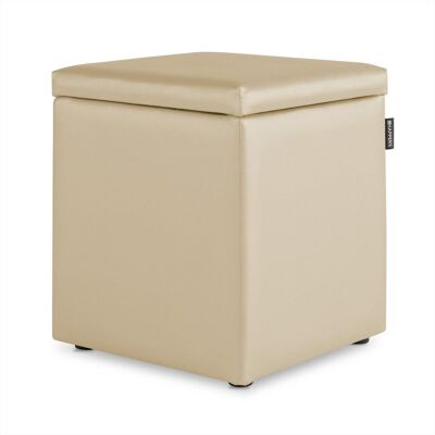 HAPPERS Puff Cubo Arcón Polipiel Crudo Pack 2 Unidades Crudo HAPPERS Puff Cubo Arcón Polipiel Crudo Pack 2 Unidades Crudo