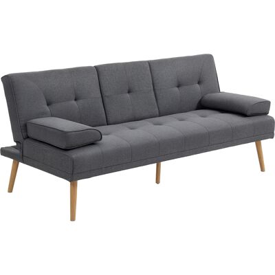 LIIYIELA Sofá Cama Convertible De 3 Plazas, Tapizado Con Respaldo Ajustable En 3 Posiciones, 2 Cojines Y 2 Portavasos Integrados, Tejido De Lino, Ideal Para Salón, Habitación De Invitados O Espacios Pequeños, LIIYIELA Sofá Cama Convertible De 3 Plazas, Tapizado Con Respaldo Ajustable En 3 Posiciones, 2 Cojines Y 2 Portavasos Integrados, Tejido De Lino, Ideal Para Salón, Habitación De Invitados O Espacios Pequeños,