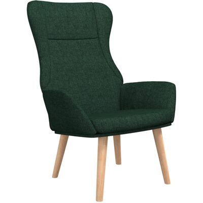 Nova Sillón De Relax De Tela Verde Oscuro Vidaxl Nova Sillón De Relax De Tela Verde Oscuro Vidaxl