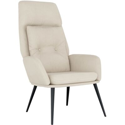 Nova - Sillón De Relax De Piel De Ante Sintética Color Crema Vidaxl Nova - Sillón De Relax De Piel De Ante Sintética Color Crema Vidaxl