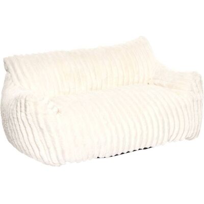 Sofá Infantil Muzi Acanalado De 2 Plazas, Blanco - Atmosphera Créateur D'Intérieur Sofá Infantil Muzi Acanalado De 2 Plazas, Blanco - Atmosphera Créateur D'Intérieur