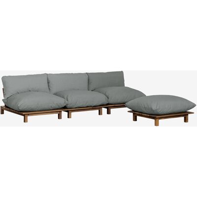 Sofá Modular Reclinable De 3 Piezas Con Puff En Madera De Acacia Brina Sklum Sofá Modular Reclinable De 3 Piezas Con Puff En Madera De Acacia Brina Sklum