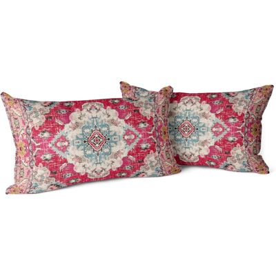 OEM Fundas De Cojín Decorativas De Estilo Bohemio De 30x50 Cm, Juego De 2 Piezas, Estampado Persa A Doble Cara, 100% Algodón, Fundas Suaves Y Decorativas, Aptas Para Sofás/camas (rojo). OEM Fundas De Cojín Decorativas De Estilo Bohemio De 30x50 Cm, Juego De 2 Piezas, Estampado Persa A Doble Cara, 100% Algodón, Fundas Suaves Y Decorativas, Aptas Para Sofás/camas (rojo).