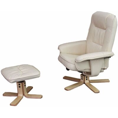 DÉCOSHOP26 04_0003091 - crema - PU - Sillón reclinable DÉCOSHOP26 04_0003091 - crema - PU - Sillón reclinable