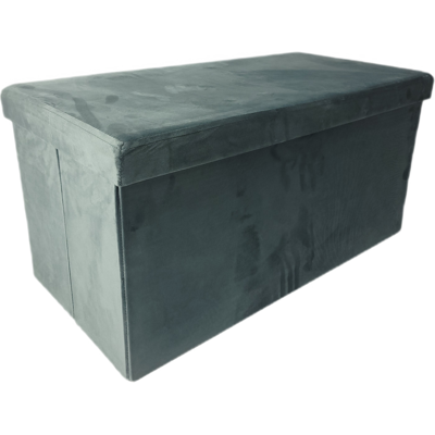 OEM Puf Con Compartimento De Almacenamiento, Terciopelo Gris Oscuro, Plegable, Puf Grande De 77 Cm Con Compartimento De Almacenamiento, Reposapiés Para Salón, 76x38x37 Begryf OEM Puf Con Compartimento De Almacenamiento, Terciopelo Gris Oscuro, Plegable, Puf Grande De 77 Cm Con Compartimento De Almacenamiento, Reposapiés Para Salón, 76x38x37 Begryf
