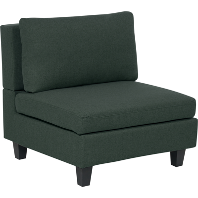 BELIANI Sillón Modular De Tela De Acolchado Con Cojín Pieza Sofá Modular Verde Oscuro Unstad BELIANI Sillón Modular De Tela De Acolchado Con Cojín Pieza Sofá Modular Verde Oscuro Unstad