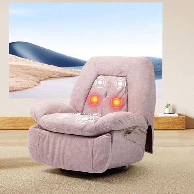 OEM Sillón De Masaje Eléctrico Relajante Aleavic, Con Vibración, Calefacción, Giratorio, Con Conectores Usb Y Tipo C, 1 Bolsillo Lateral, Reclinable Para Ver La Televisión, Para Sala De Estar (rosa) OEM Sillón De Masaje Eléctrico Relajante Aleavic, Con Vibración, Calefacción, Giratorio, Con Conectores Usb Y Tipo C, 1 Bolsillo Lateral, Reclinable Para Ver La Televisión, Para Sala De Estar (rosa)