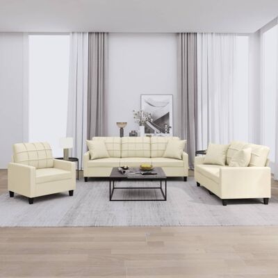 Conjunto de Sofás VIDAXL Crema - Muebles Modernos para Sala Conjunto de Sofás VIDAXL Crema - Muebles Modernos para Sala