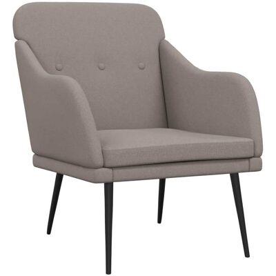 VIDAXL Sillón de Tela - Gris Taupe - 63x76x80cm - Mueble Relajante VIDAXL Sillón de Tela - Gris Taupe - 63x76x80cm - Mueble Relajante