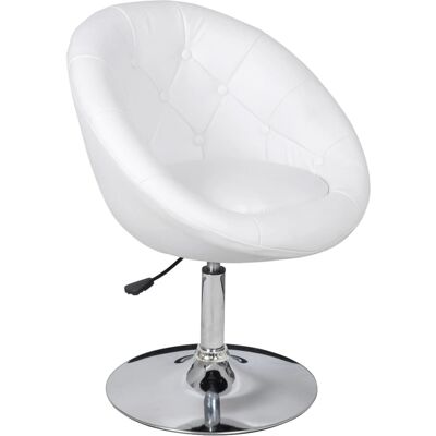 Décoshop26 - DEC029443 - Blanco - PVC acero - Silla Décoshop26 - DEC029443 - Blanco - PVC acero - Silla