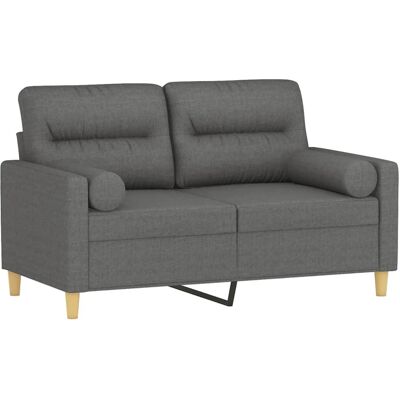 vidaXL Maisonchic - Sofá de 2 plazas en tela gris oscuro vidaXL Maisonchic - Sofá de 2 plazas en tela gris oscuro