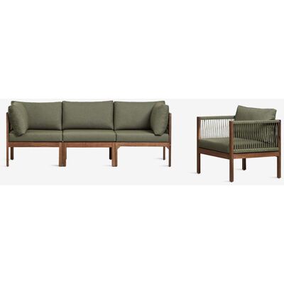 Conjunto De Salón Con Sofá Modular De 3 Piezas Con Reposabrazos Y Sillón En Madera De Acacia Branson Sklum Conjunto De Salón Con Sofá Modular De 3 Piezas Con Reposabrazos Y Sillón En Madera De Acacia Branson Sklum