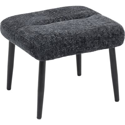 KELLANY Otoman Con Cojín Suave, Patas De Acero, Reposapiés Con Tela De Chenilla, 45 X 41 X 38 Cm, Gris Oscuro KELLANY Otoman Con Cojín Suave, Patas De Acero, Reposapiés Con Tela De Chenilla, 45 X 41 X 38 Cm, Gris Oscuro