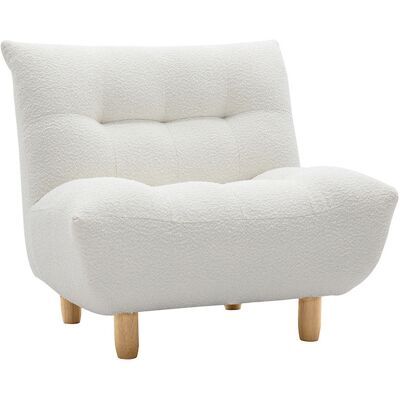 Sillón escandinavo Miliboo YUMI - Tela bouclé lana Sillón escandinavo Miliboo YUMI - Tela bouclé lana