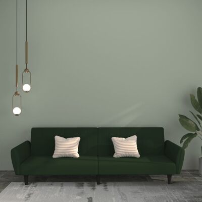 vidaXL Sofá Cama Verde Oscuro de 2 Plazas - Sofá Cama vidaXL Sofá Cama Verde Oscuro de 2 Plazas - Sofá Cama