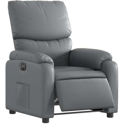 Sillón reclinable eléctrico gris de vidaXL - Sillón relax Sillón reclinable eléctrico gris de vidaXL - Sillón relax