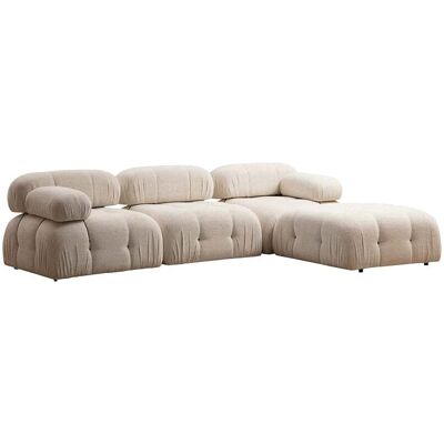 MUEBLES Sofá de esquina modular marrón claro A101 - Sofá MUEBLES Sofá de esquina modular marrón claro A101 - Sofá