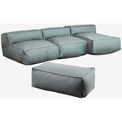 Sklum - Sofá Modular Chaise Longue De 3 Piezas Y Puff Dojans Sklum - Sofá Modular Chaise Longue De 3 Piezas Y Puff Dojans