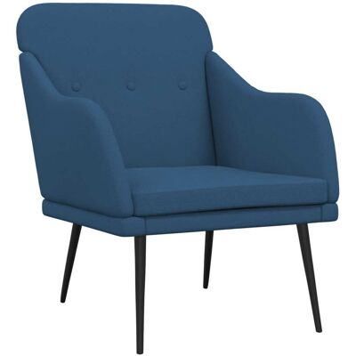 Sillón Azul VIDAXL - Relajante, Transpirable, Marco de Metal Sillón Azul VIDAXL - Relajante, Transpirable, Marco de Metal