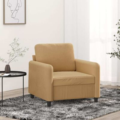 Sillón de Terciopelo Marrón - Muebles Sillón de Terciopelo Marrón - Muebles