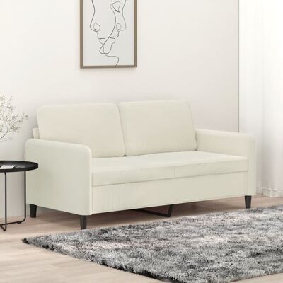 Sofá de Terciopelo VidaXL 2 Plazas - Crema Sofá de Terciopelo VidaXL 2 Plazas - Crema