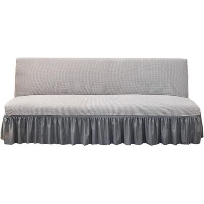 OEM Funda De Futón Elástica Suave Con Faldón, Sin Reposabrazos, Cama Plegable Extraíble, Gris Claro, Tamaño Mediano. OEM Funda De Futón Elástica Suave Con Faldón, Sin Reposabrazos, Cama Plegable Extraíble, Gris Claro, Tamaño Mediano.