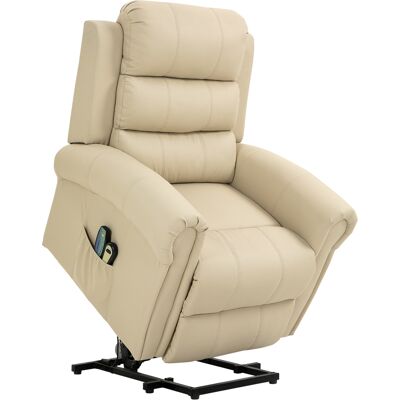 OEM Sillón Relax Eléctrico Reclinable Con Masaje Y Calor Crema OEM Sillón Relax Eléctrico Reclinable Con Masaje Y Calor Crema
