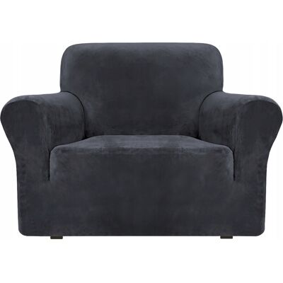 OEM Funda Para Sillón, Sofá, 1 Plaza, Terciopelo Elástico, Tess, Grafito OEM Funda Para Sillón, Sofá, 1 Plaza, Terciopelo Elástico, Tess, Grafito