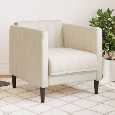VIDAXL Sillón Color Crema - Tela Natural VIDAXL Sillón Color Crema - Tela Natural