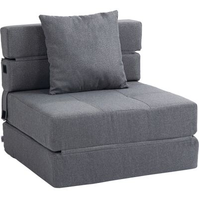 JHY DESIGN Sofá Cama/sillón Convertible Con 1 Cojín Extraíble, Tejido Gris. JHY DESIGN Sofá Cama/sillón Convertible Con 1 Cojín Extraíble, Tejido Gris.
