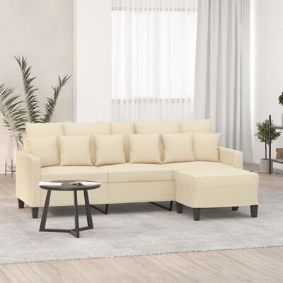 Sofá de 3 plazas con taburete VIDAXL - Muebles de sala Sofá de 3 plazas con taburete VIDAXL - Muebles de sala
