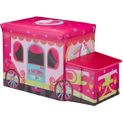 HELLOSHOP26 Taburete Puf Cofre Toy Box Puf Plegable Para Niños Rosa 1300028122 HELLOSHOP26 Taburete Puf Cofre Toy Box Puf Plegable Para Niños Rosa 1300028122