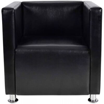 HelloShop26 - Sillón - Black - Synthetic leather - Armchair HelloShop26 - Sillón - Black - Synthetic leather - Armchair