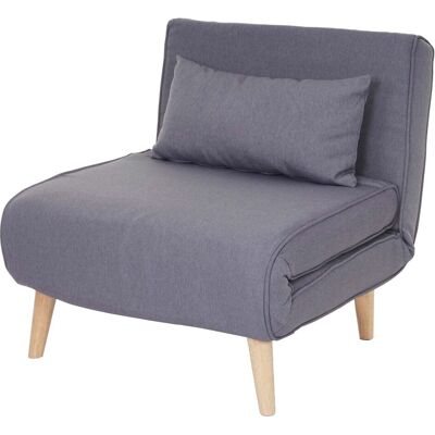 Décoshop26 - Sofá Cama Sillón-dormitorio Para Una Persona Funcional Relax Plegable En Tela Gris Claro 040003095 Décoshop26 - Sofá Cama Sillón-dormitorio Para Una Persona Funcional Relax Plegable En Tela Gris Claro 040003095