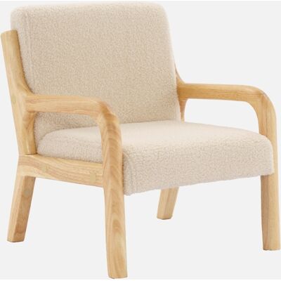 SWEEEK Sillón Infantil Escandinavo De Madera Y Tela Borreguito SWEEEK Sillón Infantil Escandinavo De Madera Y Tela Borreguito