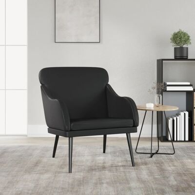 Sillón De Cuero Sintético Negro 63x76x80 Cm Vidaxl Sillón De Cuero Sintético Negro 63x76x80 Cm Vidaxl