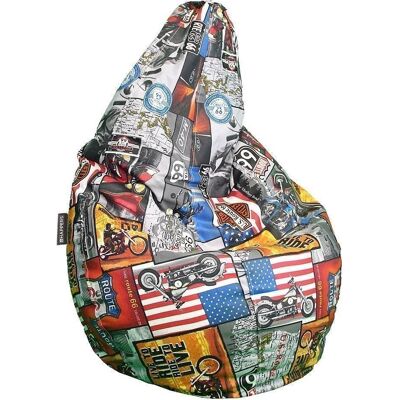 HAPPERS - Puf de colores XL - Sillón de saco HAPPERS - Puf de colores XL - Sillón de saco