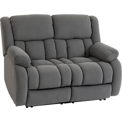 OEM Sillón De 2 Plazas Relax Reclinable Manual Sillón Relax Tapizado En Terciopelo Reposapiés Ajustable Asiento Amplio Gris OEM Sillón De 2 Plazas Relax Reclinable Manual Sillón Relax Tapizado En Terciopelo Reposapiés Ajustable Asiento Amplio Gris