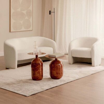 Conjunto De Salón Con Sofá De 2 Plazas Y Sillón En Borreguito Gombren Sklum Conjunto De Salón Con Sofá De 2 Plazas Y Sillón En Borreguito Gombren Sklum