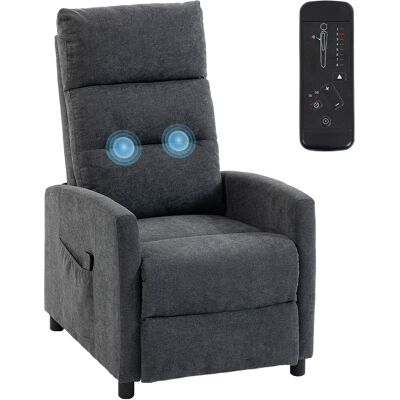 Homcom Sillón De Masaje Reclinable 160° Con Reposapiés, Mando, 2 Zonas De Masaje, Respaldo Alto, Asiento De Muelles, Bolsillos, Tapizado En Chenilla Homcom Sillón De Masaje Reclinable 160° Con Reposapiés, Mando, 2 Zonas De Masaje, Respaldo Alto, Asiento De Muelles, Bolsillos, Tapizado En Chenilla