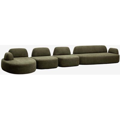 Sofá Modular Chaise Longue Izquierdo De 4 Piezas Con Módulo Esquinero Tapizado Giorgia Sklum Sofá Modular Chaise Longue Izquierdo De 4 Piezas Con Módulo Esquinero Tapizado Giorgia Sklum