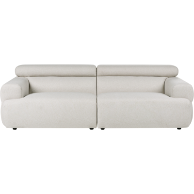 BELIANI Sofá De 3 Plazas Tapizado De Tela Reposabrazos Reposacabezas Fácil De Limpiar Estilo Moderno Blanco Crema Hovden BELIANI Sofá De 3 Plazas Tapizado De Tela Reposabrazos Reposacabezas Fácil De Limpiar Estilo Moderno Blanco Crema Hovden