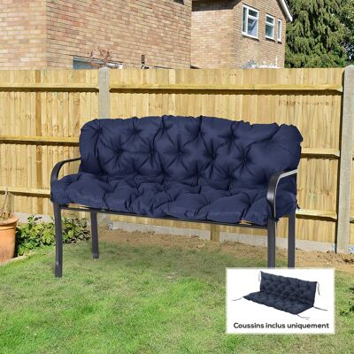 PZCC Cojín/colchón Para Asiento Y Respaldo De Banco De Jardín, Columpio, Sofá, 3 Plazas, Gran Comodidad, 150 X 98 X 8 Cm, Azul PZCC Cojín/colchón Para Asiento Y Respaldo De Banco De Jardín, Columpio, Sofá, 3 Plazas, Gran Comodidad, 150 X 98 X 8 Cm, Azul