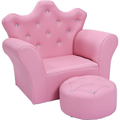 Costway - Princess - Rosa - 58x31x49 cm - Sofá Costway - Princess - Rosa - 58x31x49 cm - Sofá