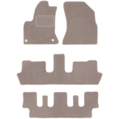OEM Alfombrillas De Terciopelo Beige Para Citroën C4 Grand Picasso 7 Plazas (2006-2013) OEM Alfombrillas De Terciopelo Beige Para Citroën C4 Grand Picasso 7 Plazas (2006-2013)