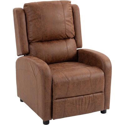 Homcom Sillón Relax Reclinable, Sillón Reclinable Manual, Tapizado En Cuero Sintético, Instalación Rápida, Reposapiés, Acolchado Grueso, Marrón Homcom Sillón Relax Reclinable, Sillón Reclinable Manual, Tapizado En Cuero Sintético, Instalación Rápida, Reposapiés, Acolchado Grueso, Marrón