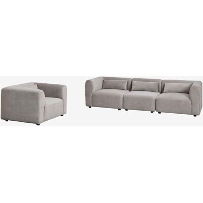 Sklum - Conjunto De Salón Con Sofá Modular De 3 Piezas Y Sillón Fogler Sklum - Conjunto De Salón Con Sofá Modular De 3 Piezas Y Sillón Fogler