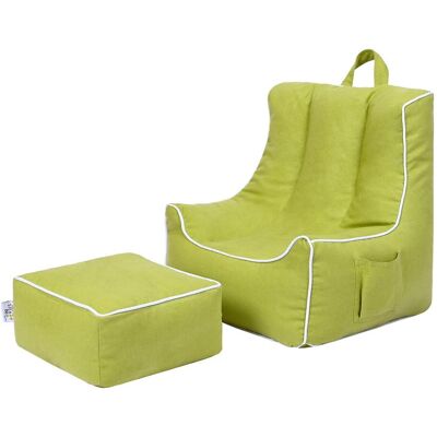Ready Steady Bed - Sillón Puf Para Niños Con Reposapiés, Sillón Puf Para Niños Y Reposapiés Para Sala De Juegos, Muebles De Juego Para Niños En Interiores Con Asa De Transporte - Cal Ready Steady Bed - Sillón Puf Para Niños Con Reposapiés, Sillón Puf Para Niños Y Reposapiés Para Sala De Juegos, Muebles De Juego Para Niños En Interiores Con Asa De Transporte - Cal